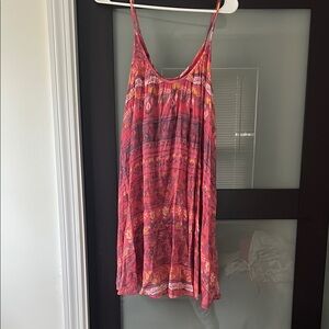 Urban Outfitters Pink and Orange Spaghetti Strap Sundress